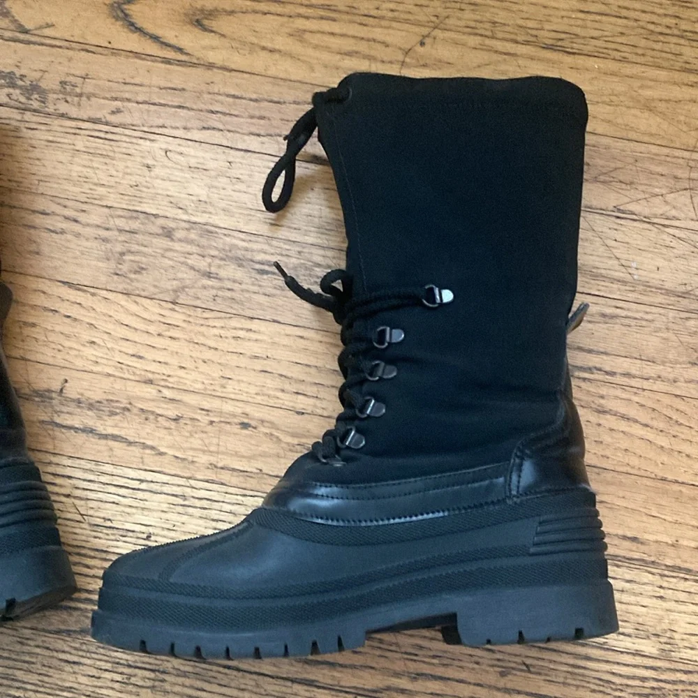 Rare Gucci Vintage Black Snow Boots Lace-up Size 37